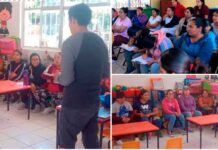 Capacitación en el preescolar Manuel Flores de San Juan Grande en Huanímaro