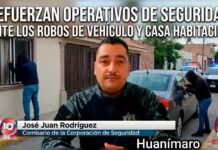 Refuerzan operativos de seguridad en Huanímaro ante robos de vehículos y casa habitación