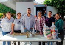 Entrega de apoyos alimentarios en comunidades de Abasolo